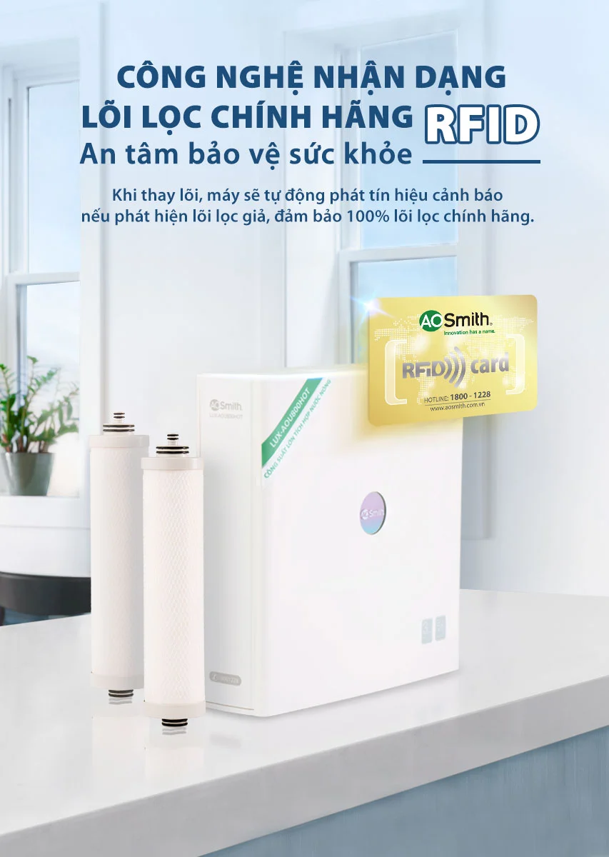 Máy lọc nước A. O. Smith ROSS™ LUX-AOU800HOT